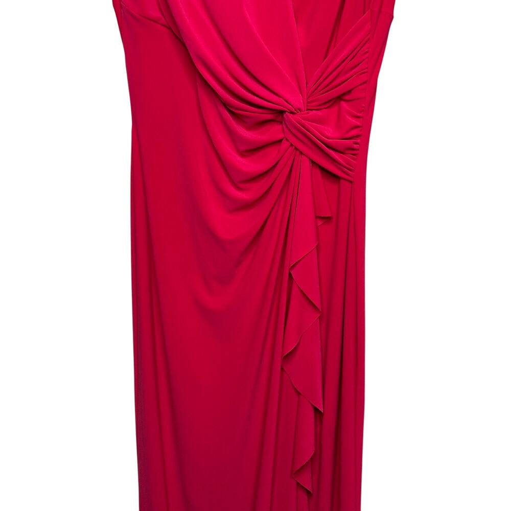 Lauren Ralph Lauren Evening Coral Bodycon Jersey Dress Gown Size 6 - Picture 3 of 9